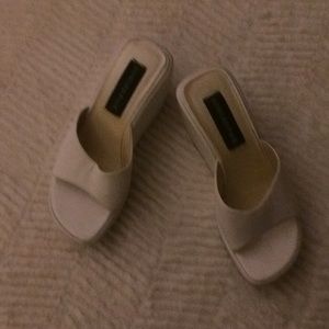 White Wedge Heel Sandals